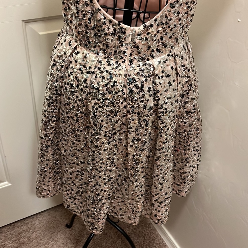 Like New Kate Spade Pink Sequin Sparkle Party Holiday Dress Pockets S 4 - Picture 5 of 10